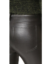 Pantalon slim en cuir noir Mackage