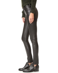 Pantalon slim en cuir noir Mackage