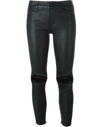 Pantalon slim en cuir noir RtA