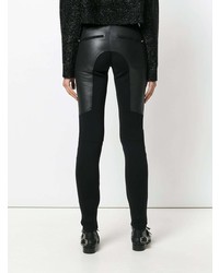 Pantalon slim en cuir noir Hilfiger Collection