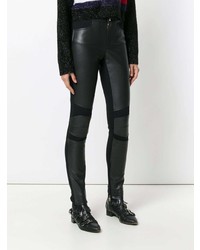 Pantalon slim en cuir noir Hilfiger Collection