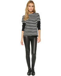 Pantalon slim en cuir noir Mackage