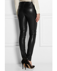 Pantalon slim en cuir noir BLK DNM