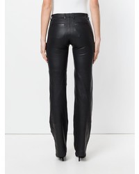 Pantalon slim en cuir noir Olsthoorn Vanderwilt