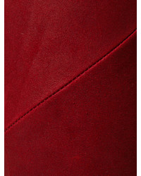 Pantalon slim en cuir rouge Isabel Benenato