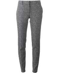 Pantalon slim en laine gris Incotex