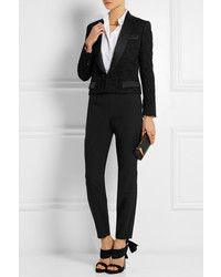 Pantalon slim en laine noir Dolce & Gabbana