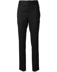 Pantalon slim en laine noir Helmut Lang