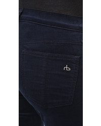 Pantalon slim en velours bleu marine Rag & Bone