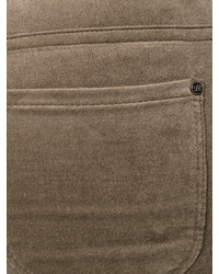 Pantalon slim en velours marron D-Exterior