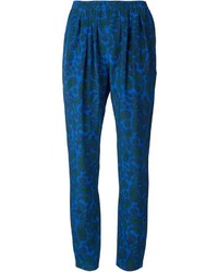 Pantalon slim imprimé bleu Stella McCartney