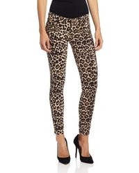 Pantalon slim imprimé léopard