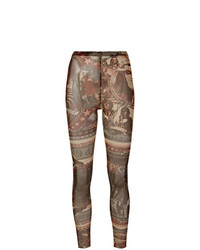 Pantalon slim imprimé multicolore Jean Paul Gaultier Vintage
