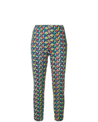 Pantalon slim imprimé multicolore Pleats Please By Issey Miyake