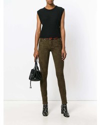 Pantalon slim olive Saint Laurent