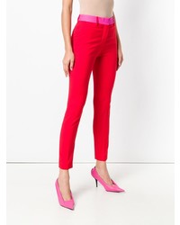 Pantalon slim rouge MSGM