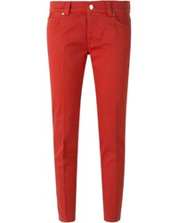 Pantalon slim rouge (+) People