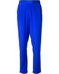 Pantalon style pyjama bleu