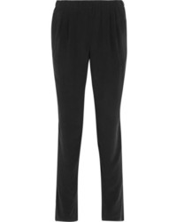 Pantalon style pyjama en soie noir Equipment