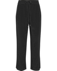 Pantalon style pyjama en soie noir Marc by Marc Jacobs