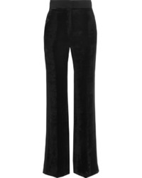 Pantalon style pyjama en velours noir Sonia Rykiel