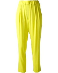 Pantalon style pyjama jaune MSGM