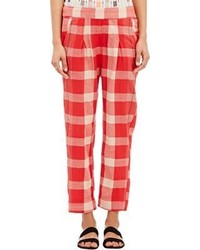 Pantalon style pyjama rouge