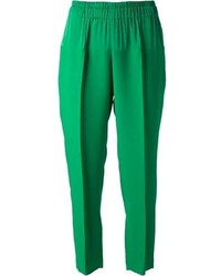 Pantalon style pyjama vert Lanvin