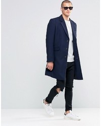 Pardessus bleu marine Asos