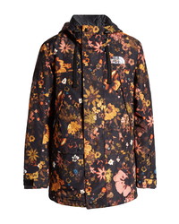 Parka à fleurs noire