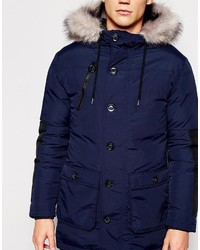 Parka bleu marine