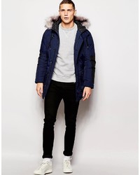 Parka bleu marine