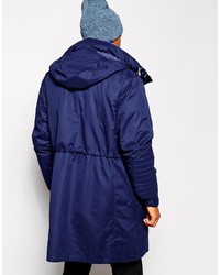 Parka bleu marine Asos