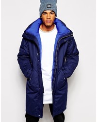 Parka bleu marine Asos