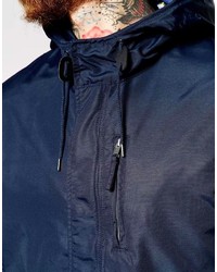 Parka bleu marine Asos