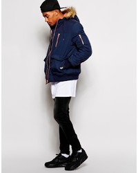 Parka bleu marine Asos