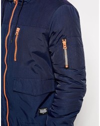 Parka bleu marine Asos