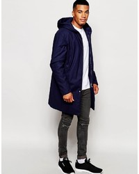 Parka bleu marine Asos