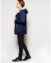 Parka bleu marine Solid