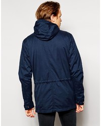 Parka bleu marine Solid