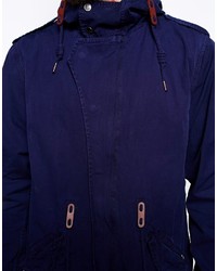 Parka bleu marine