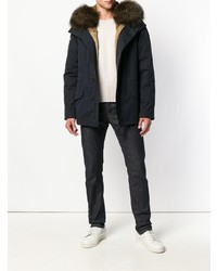 Parka bleu marine Yves Salomon Homme