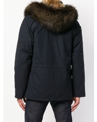 Parka bleu marine Yves Salomon Homme