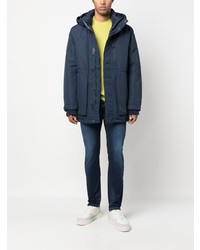 Parka brodée bleu marine Tommy Jeans