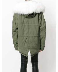 Parka brodée olive As65