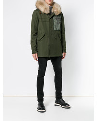 Parka brodée vert foncé Mr & Mrs Italy