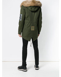 Parka brodée vert foncé Mr & Mrs Italy