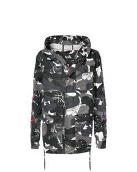 Parka camouflage gris foncé