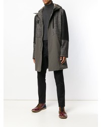 Parka en pied-de-poule gris foncé Etro