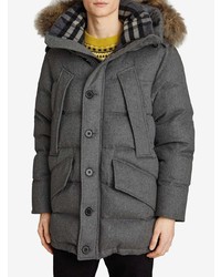 Parka gris foncé Burberry